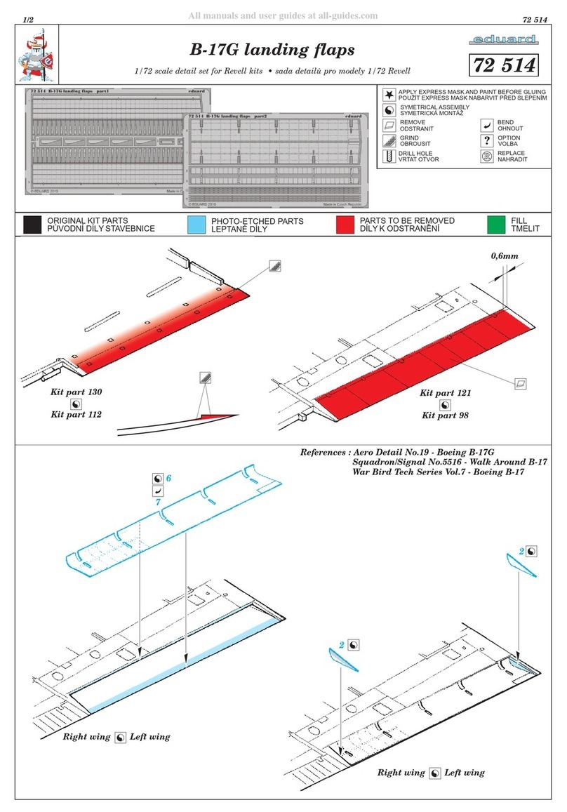 Eduard B-17G landing flaps Assembly instructions