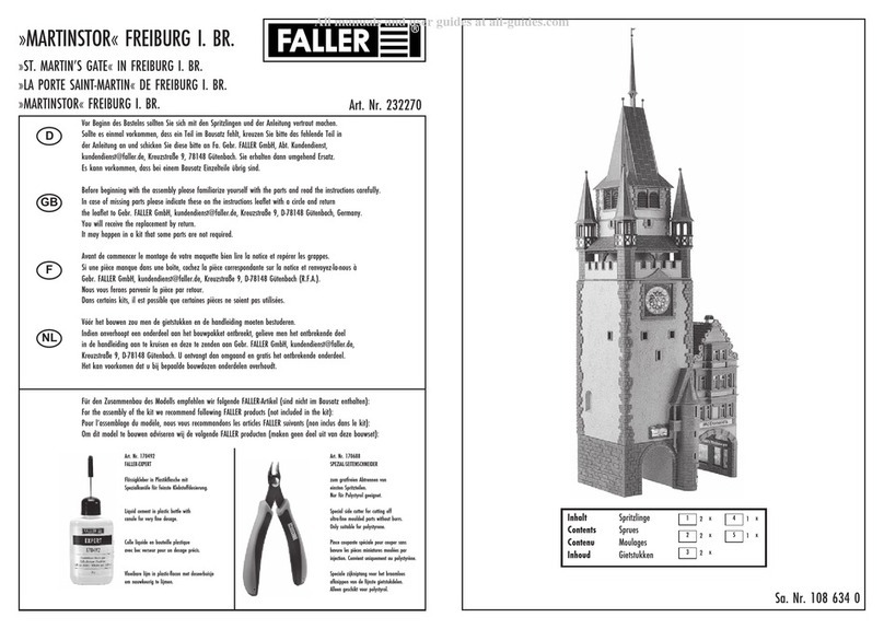Faller ST. MARTIN'S GATE IN FREIBURG I. BR. User manual