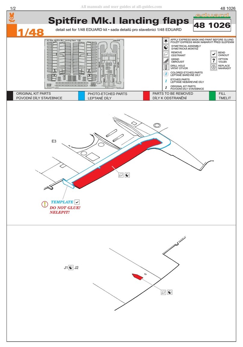 Eduard Spitfire Mk.I landing flaps Assembly instructions