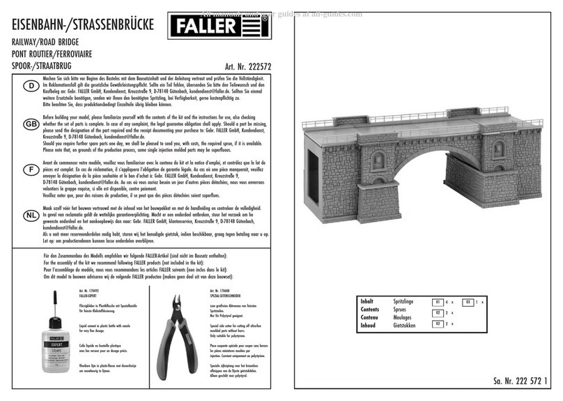Faller Railway/Road Bridge 222572 User manual Faller Railway/Road Bridge 222572 User manual