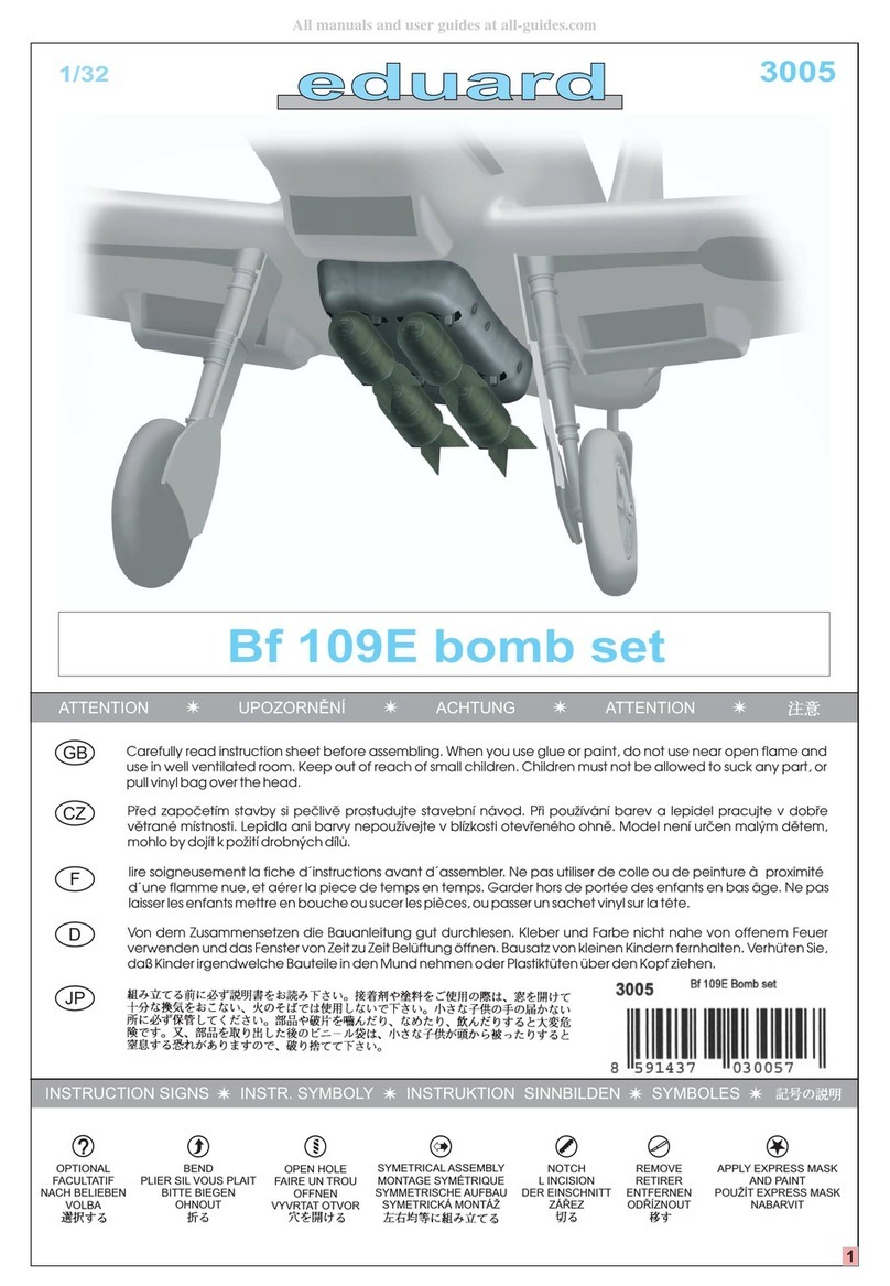 Eduard Bf 109E bomb set User manual