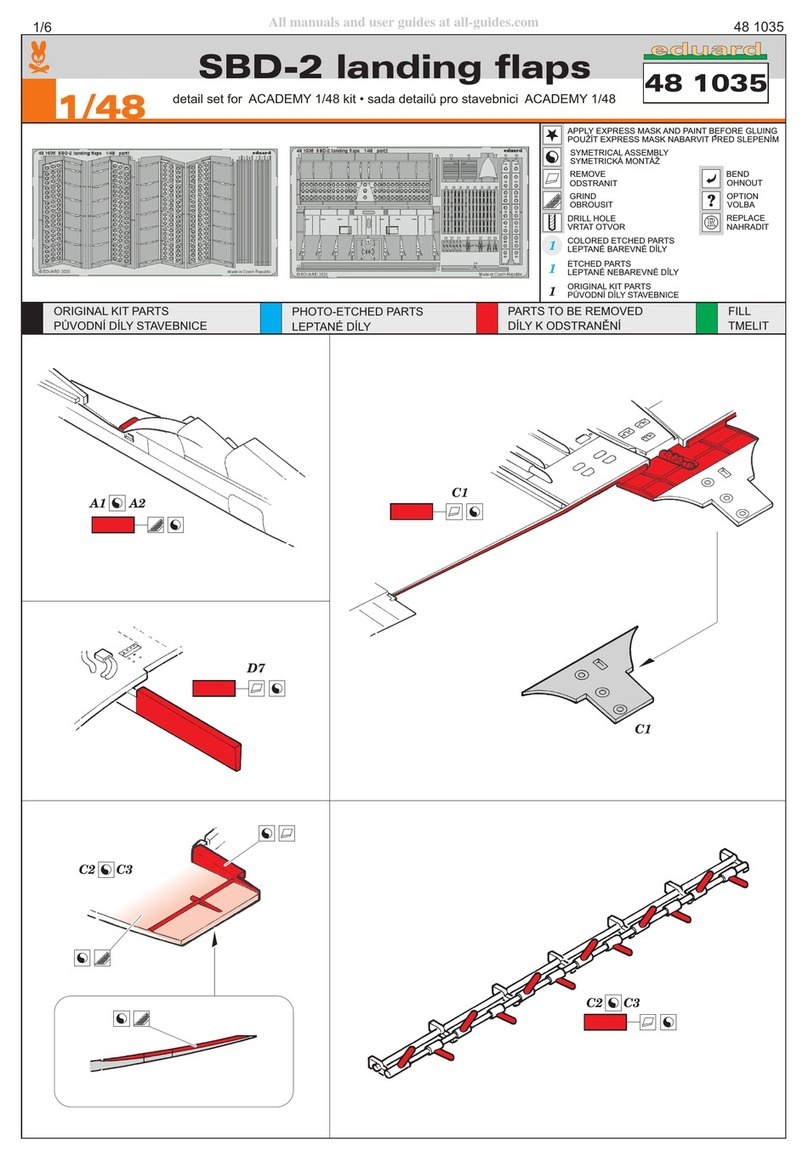 Eduard SBD-2 landing flaps Assembly instructions