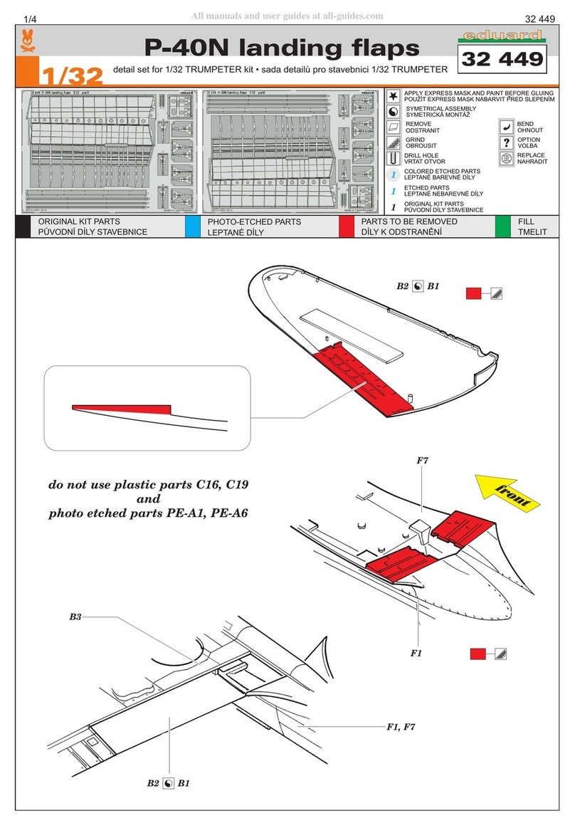 Eduard P-40N landing flaps Assembly instructions