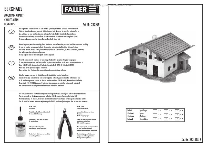 Faller 232538 User manual