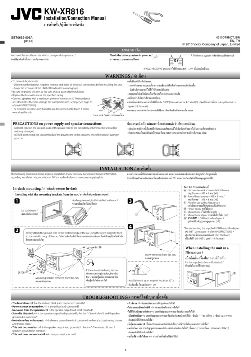 JVC KW-XR816 Guide