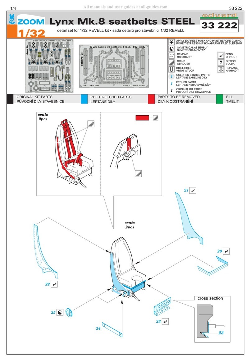 Eduard Zoom Lynx Mk.8 seatbelts STEEL Assembly instructions