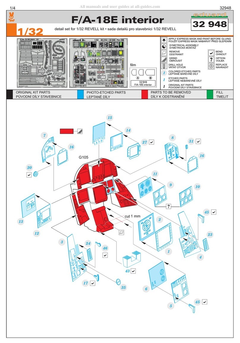 Eduard F/A-18E interior Assembly instructions