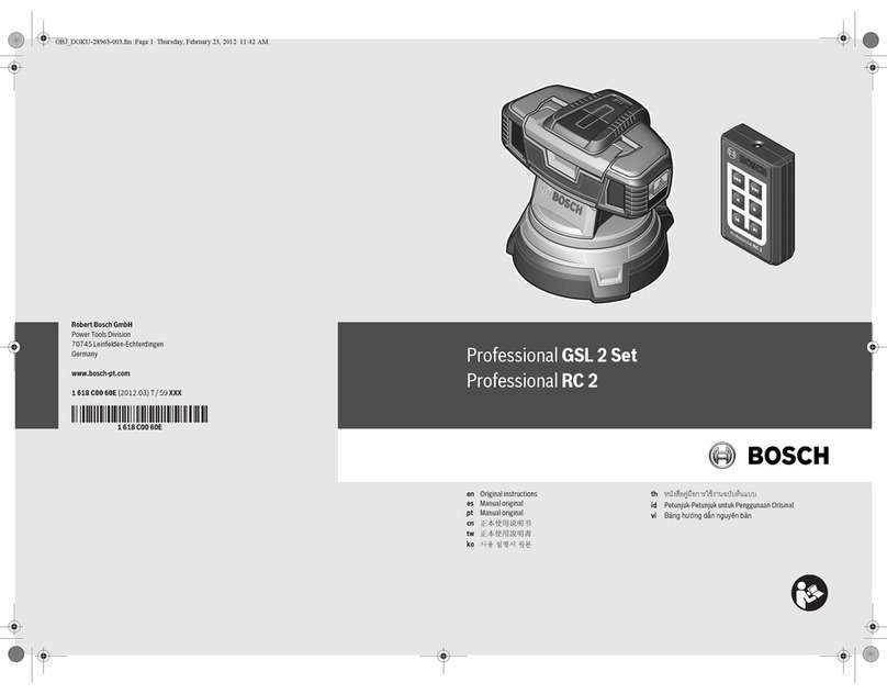 Bosch Professional GSL 2 Set User manual Bosch Professional GSL 2 Set User manual