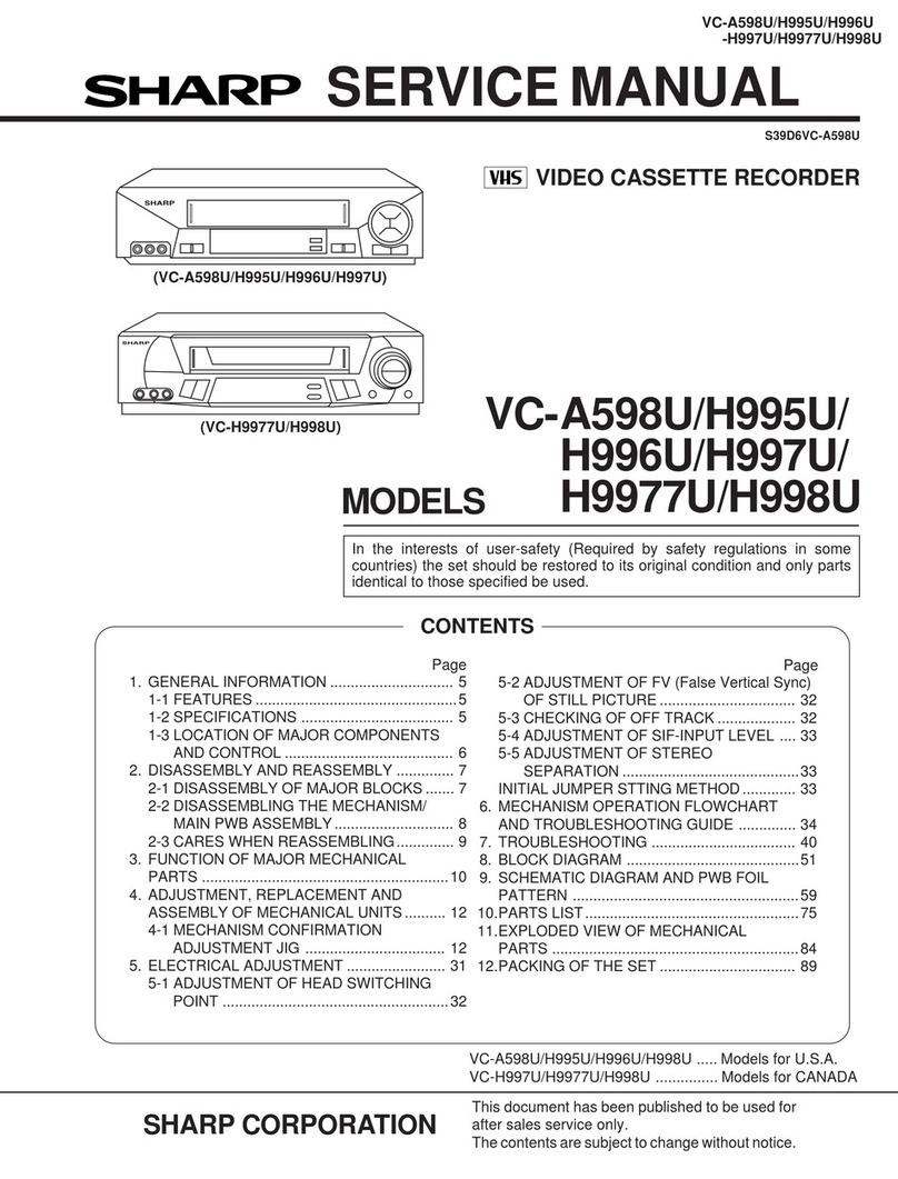 Sharp VC-A598U User manual Sharp VC-A598U User manual