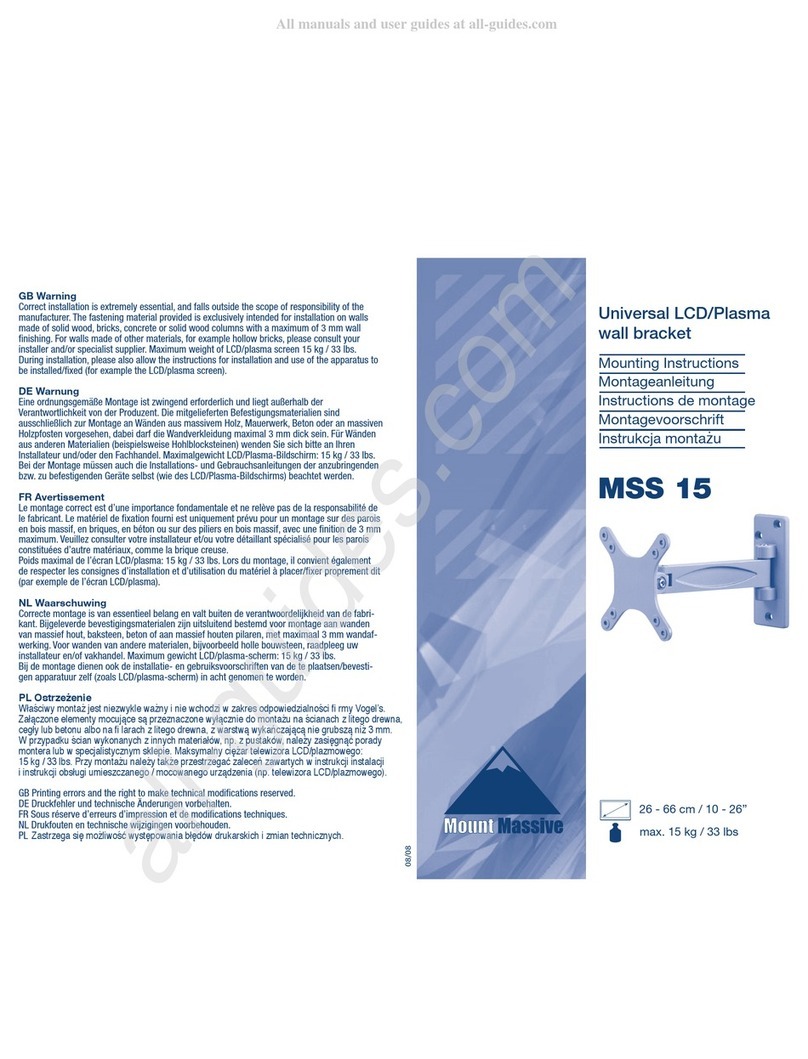 Mount Massive MSS 15 Mounting instructions