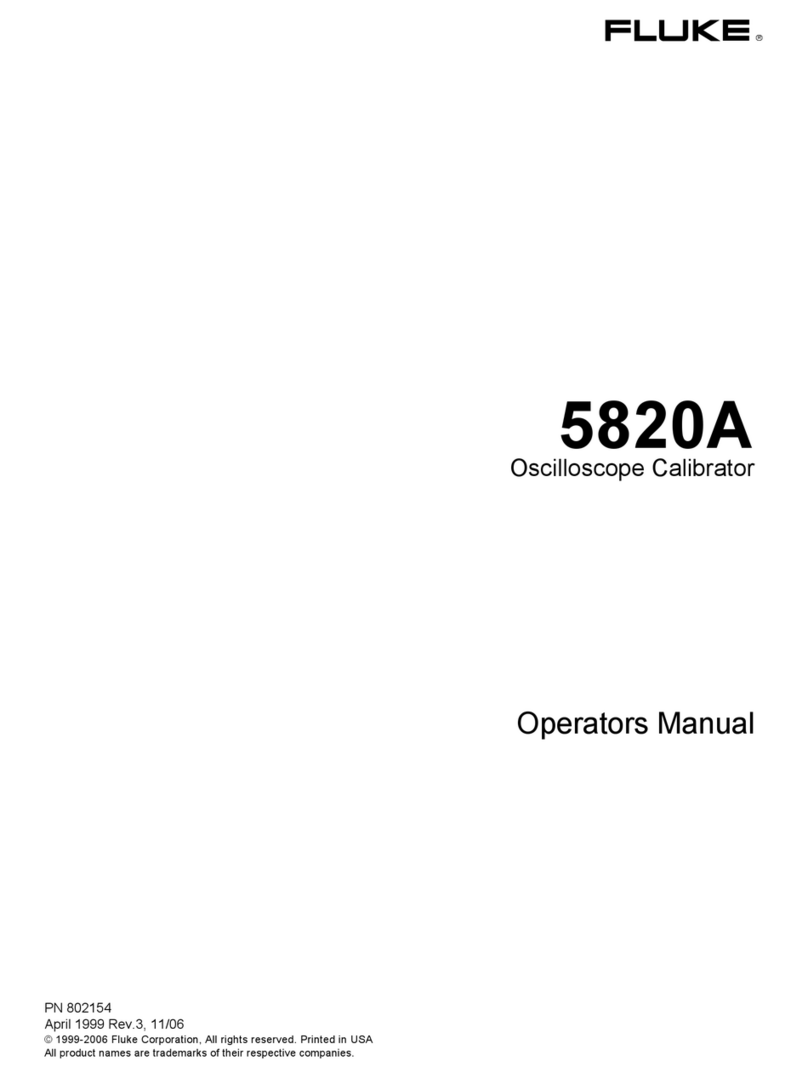 Fluke 5820A User manual