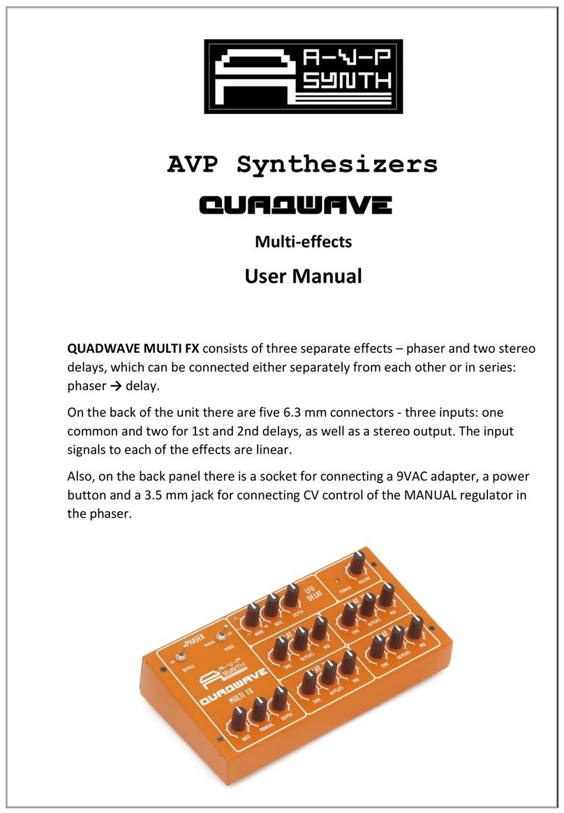AVP Synthesizers QUADWAVE User manual