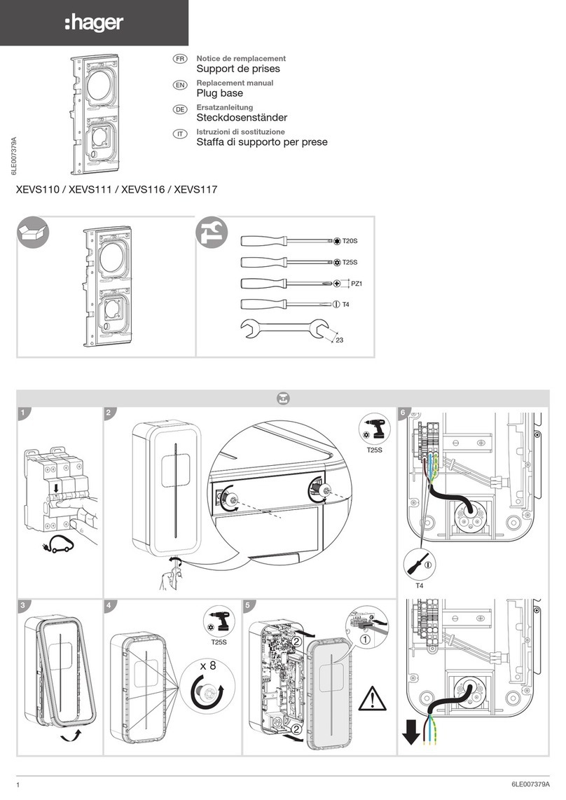 hager XEVS110 Replacement manual
