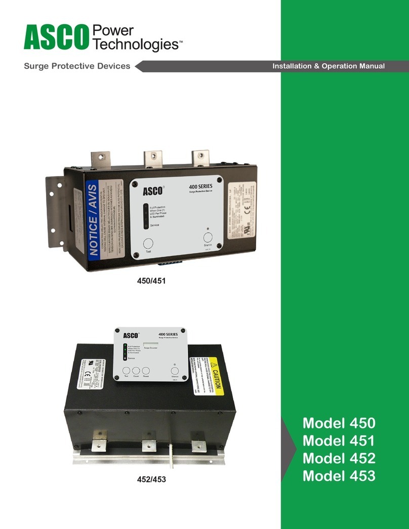 ASCO POWER TECHNOLOGIES 450 User manual