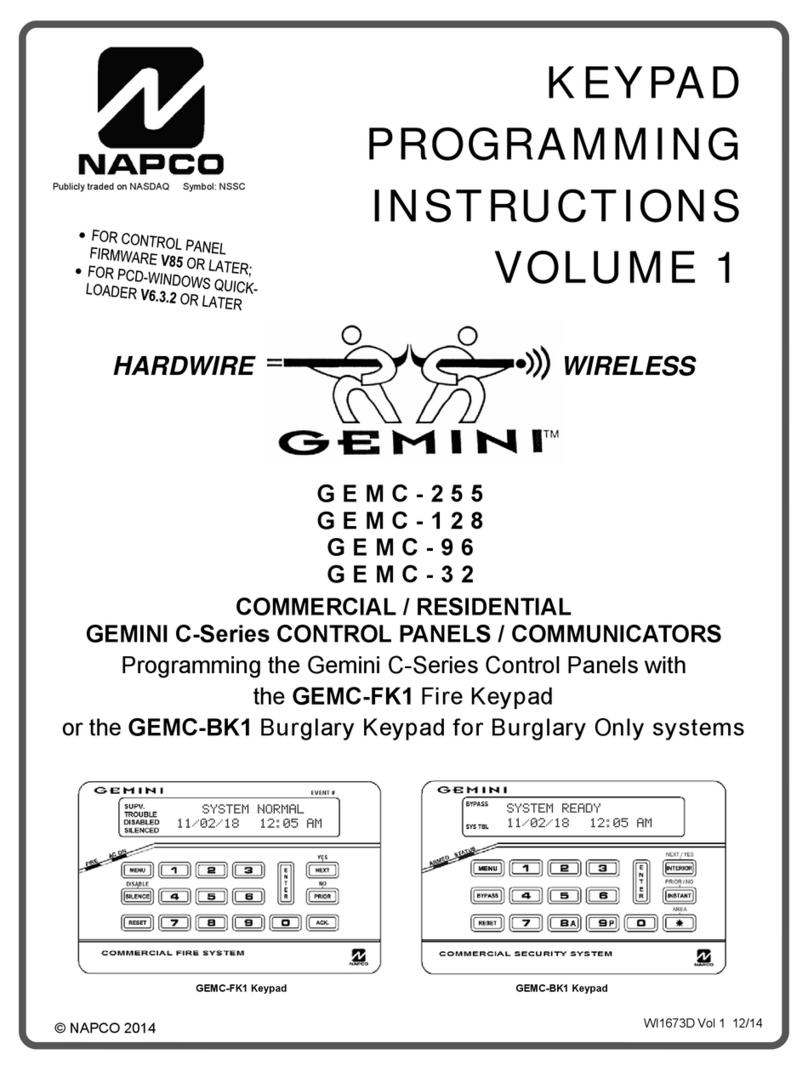 NAPCO GEMINI GEMC-255 User manual