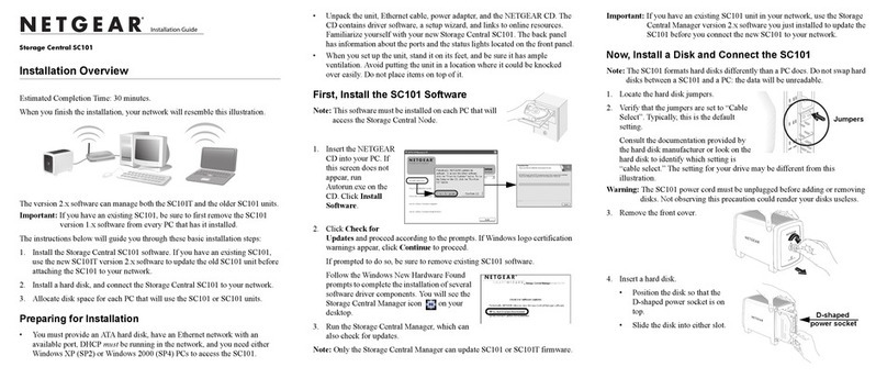 NETGEAR SC101T - Storage Central Turbo Network Drive Installation guide NETGEAR SC101T - Storage Central Turbo Network Drive Installation guide