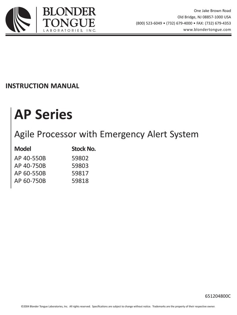 Blonder tongue AP Series instruction manual