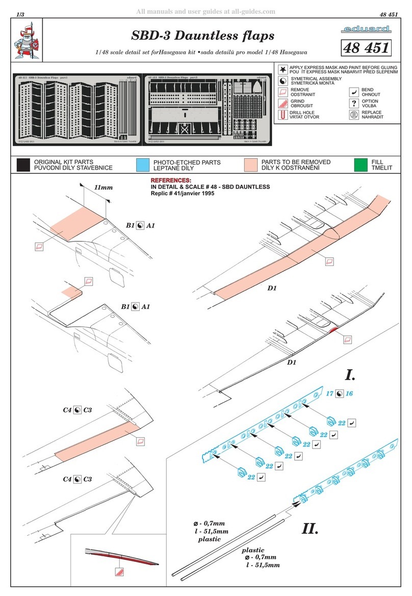 Eduard SBD-3 Dauntless flaps Assembly instructions Eduard SBD-3 Dauntless flaps Assembly instructions
