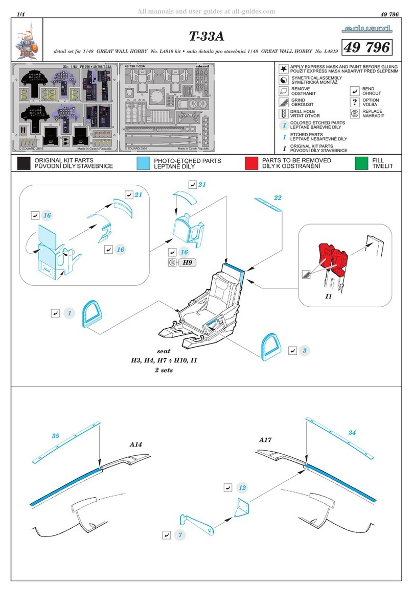 Eduard T-33A Assembly instructions