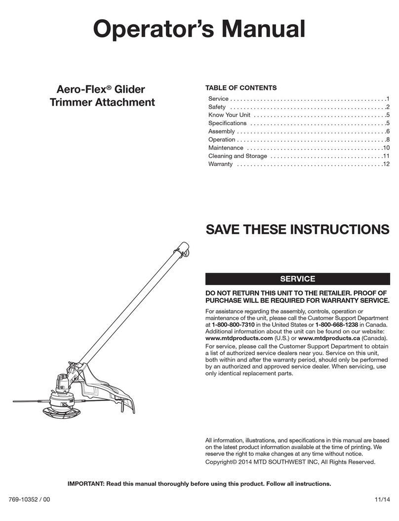 MTD Aero-Flex AF730 Operator's manual