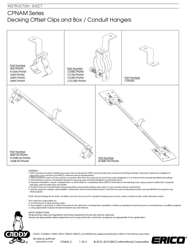 ERICO CADDY CPNAM Series instruction sheet