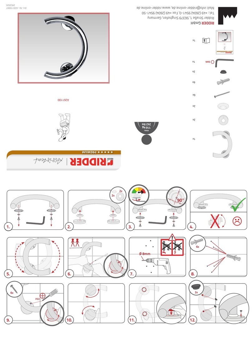 Ridder Assistent Premium A261100 installation instructions