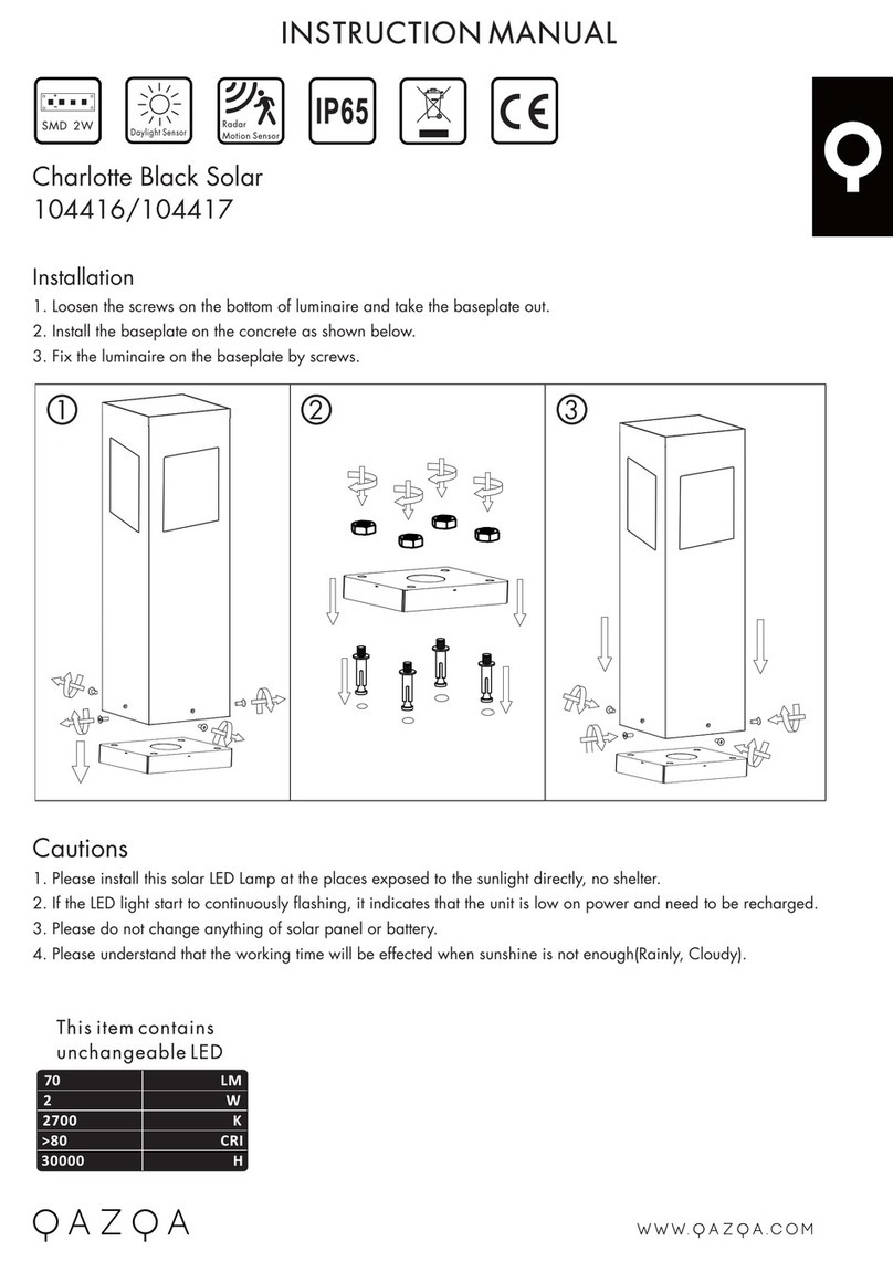 Qazqa Charlotte Black Solar 104416 instruction manual