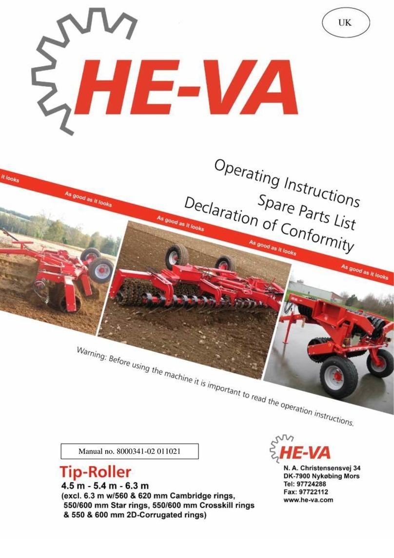 HE-VA Tip-Roller 4.5 m Operating Instructions, Spare parts list, Declaration of Conformity