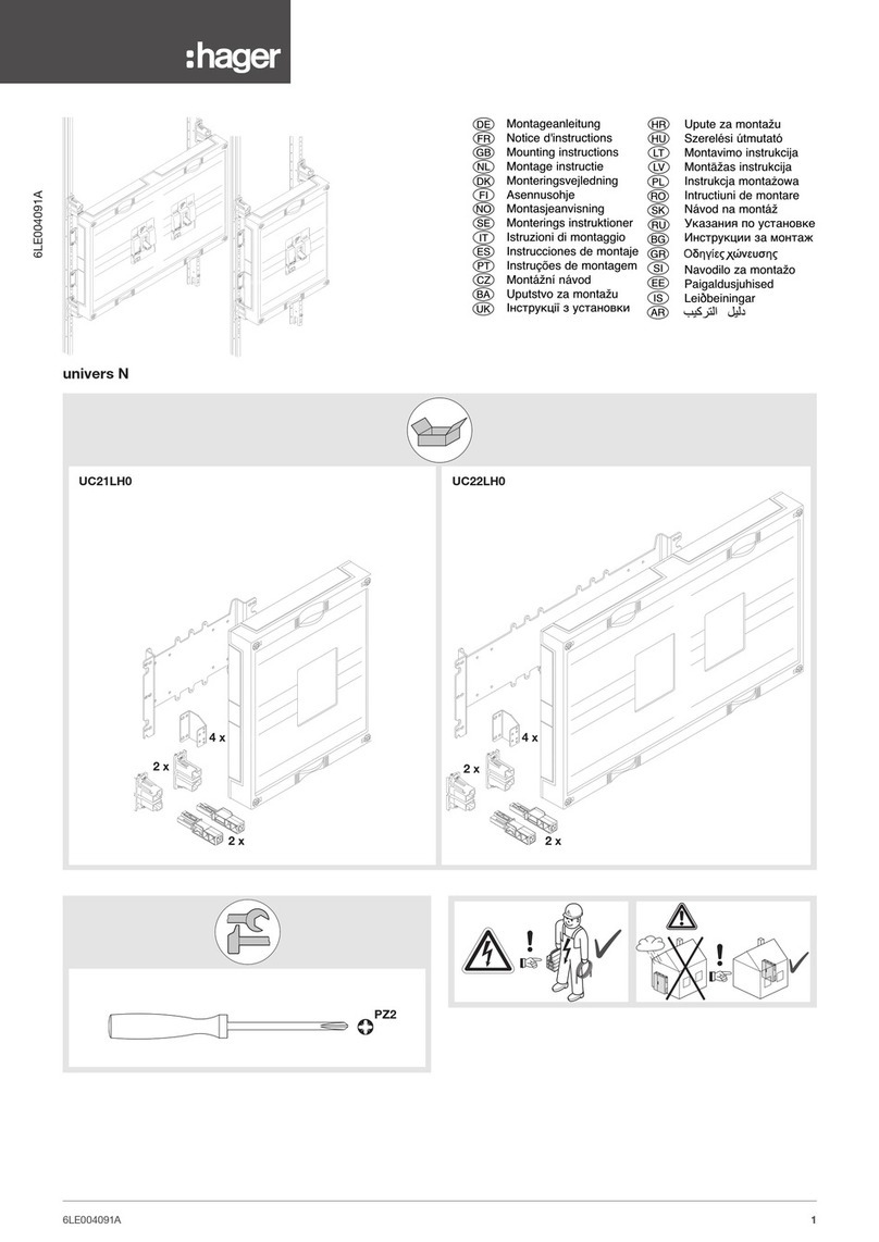 hager univers N UC21LH0 User manual