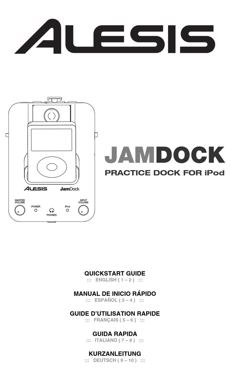 Alesis JAMDOCK quick start guide
