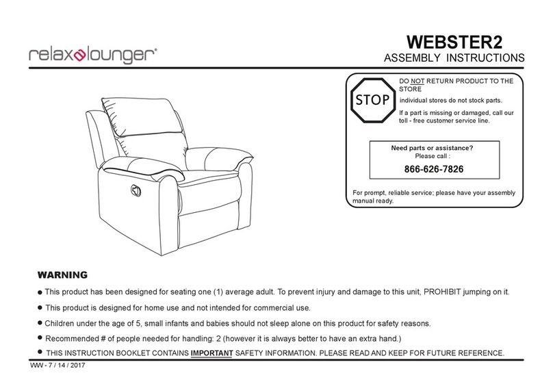 Relax-A-Lounger WEBSTER2 Assembly instructions Relax-A-Lounger WEBSTER2 Assembly instructions