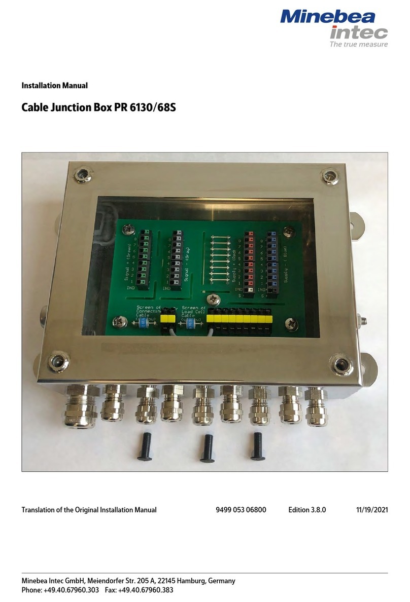 Minebea Intec PR 6130/68S installation manual Minebea Intec PR 6130/68S installation manual