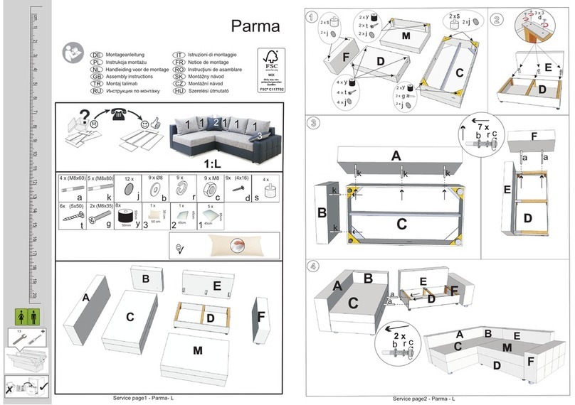COLLECTION AB Parma Sofa User manual COLLECTION AB Parma Sofa User manual