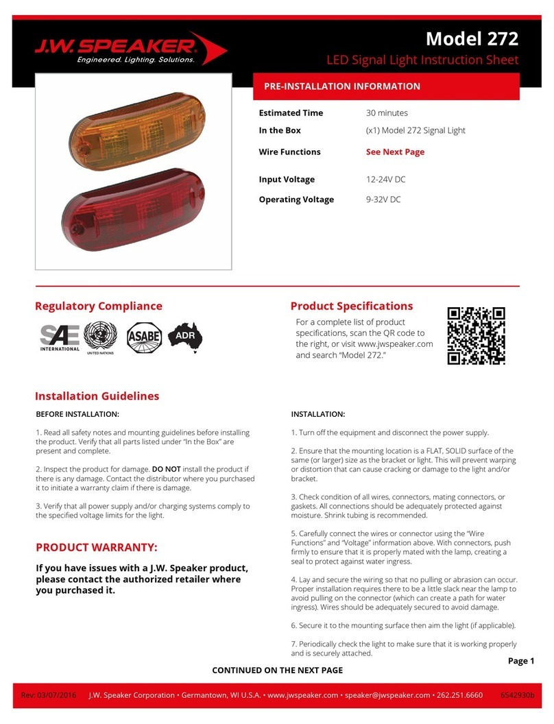JW Speaker 272 User manual