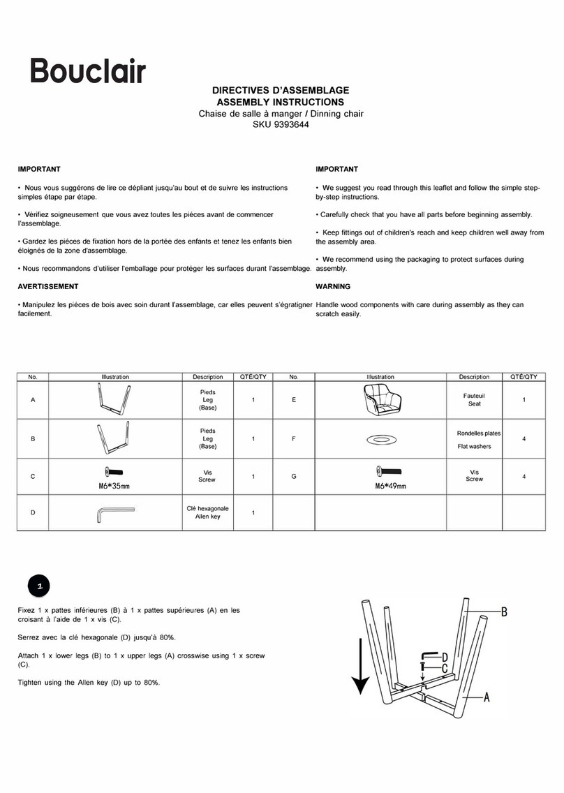 Bouclair 9393644 User manual Bouclair 9393644 User manual