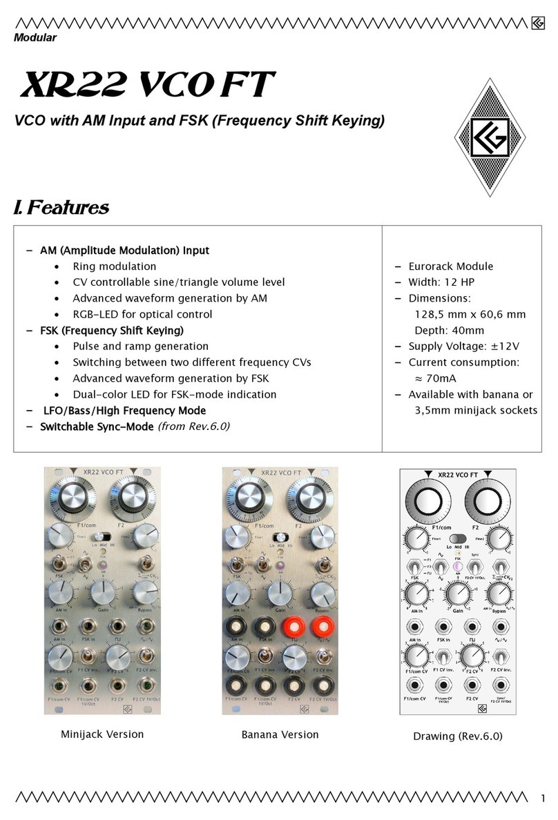 CG Products XR22 VCO manual