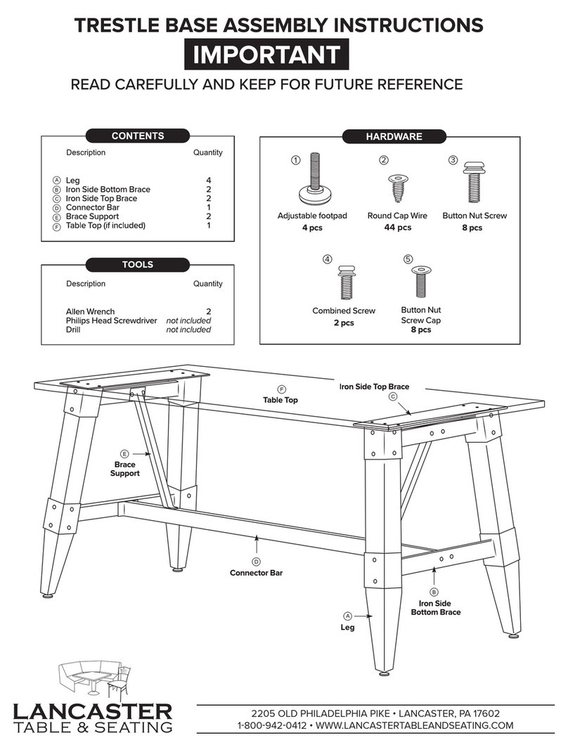Lancaster TRESTLE BASE User manual