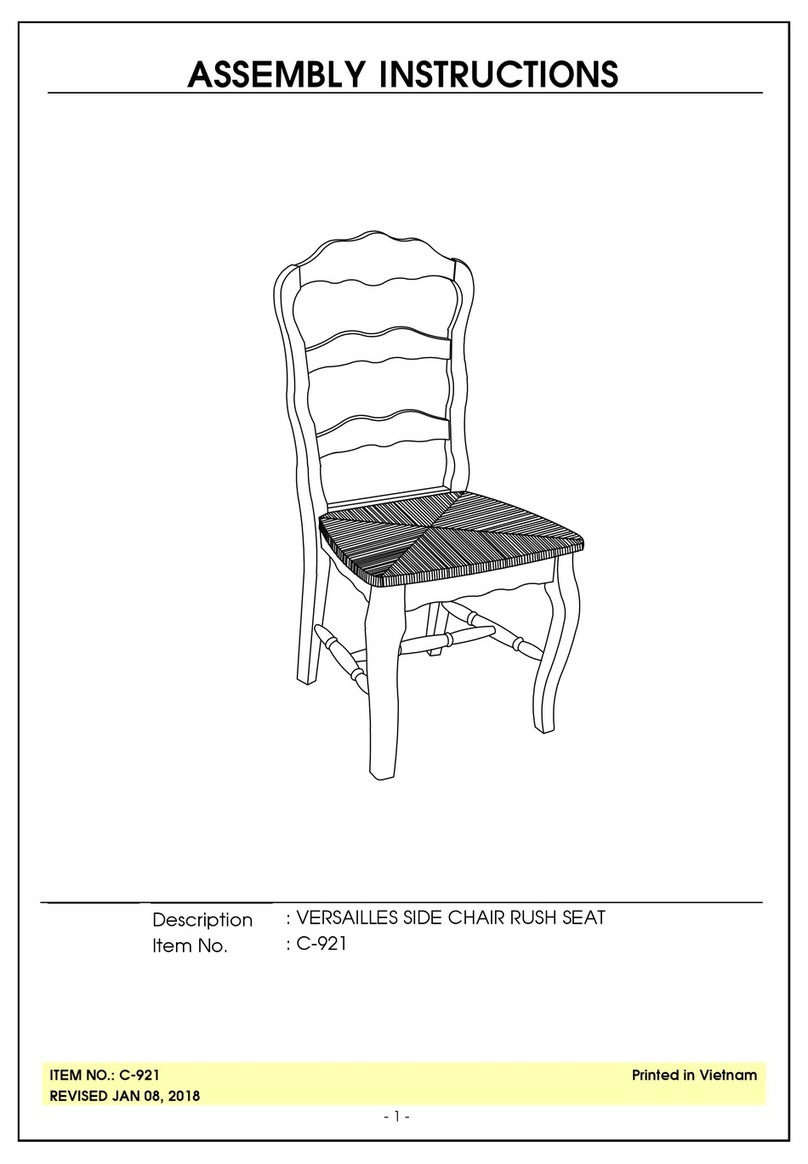 Unfinished Furniture of Wilmington C-921 Assembly instructions Unfinished Furniture of Wilmington C-921 Assembly instructions