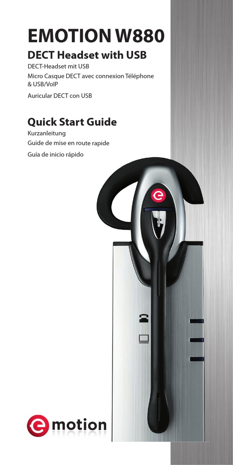 e-motion EMOTION W880 quick start guide