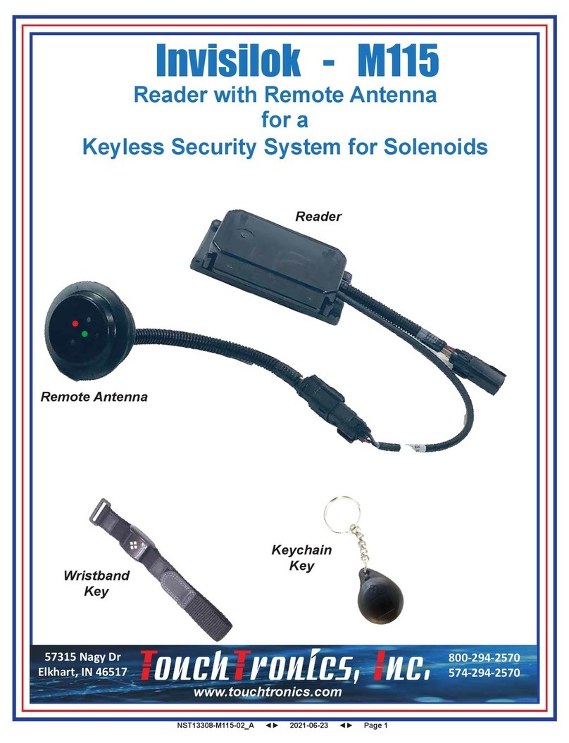 TouchTronics Invisilok - M115 User manual