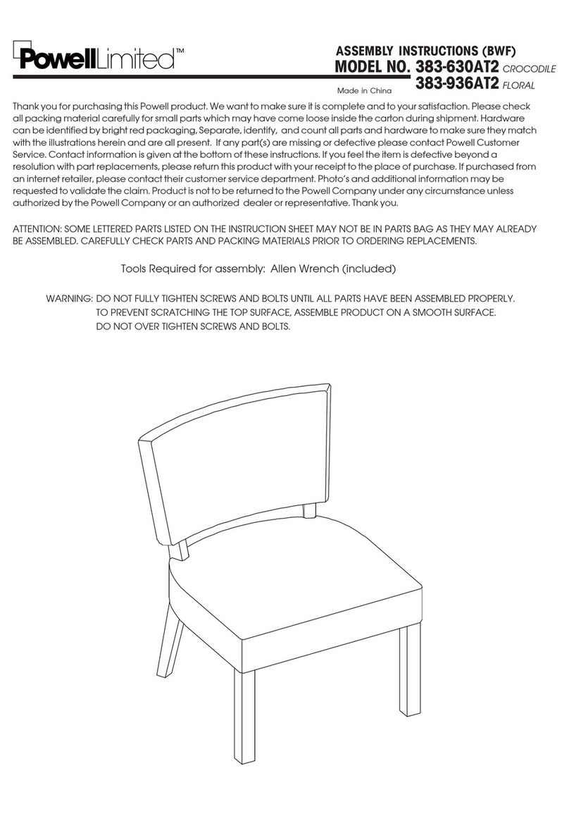 Powell 383-630AT2 Assembly instructions