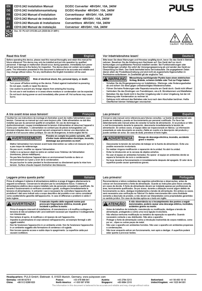 Puls CD10.242 installation manual