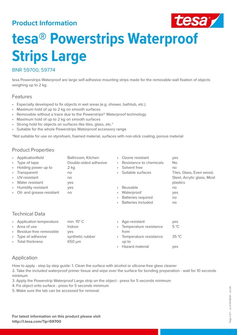TESA Powerstrips BNR 59700 Product information