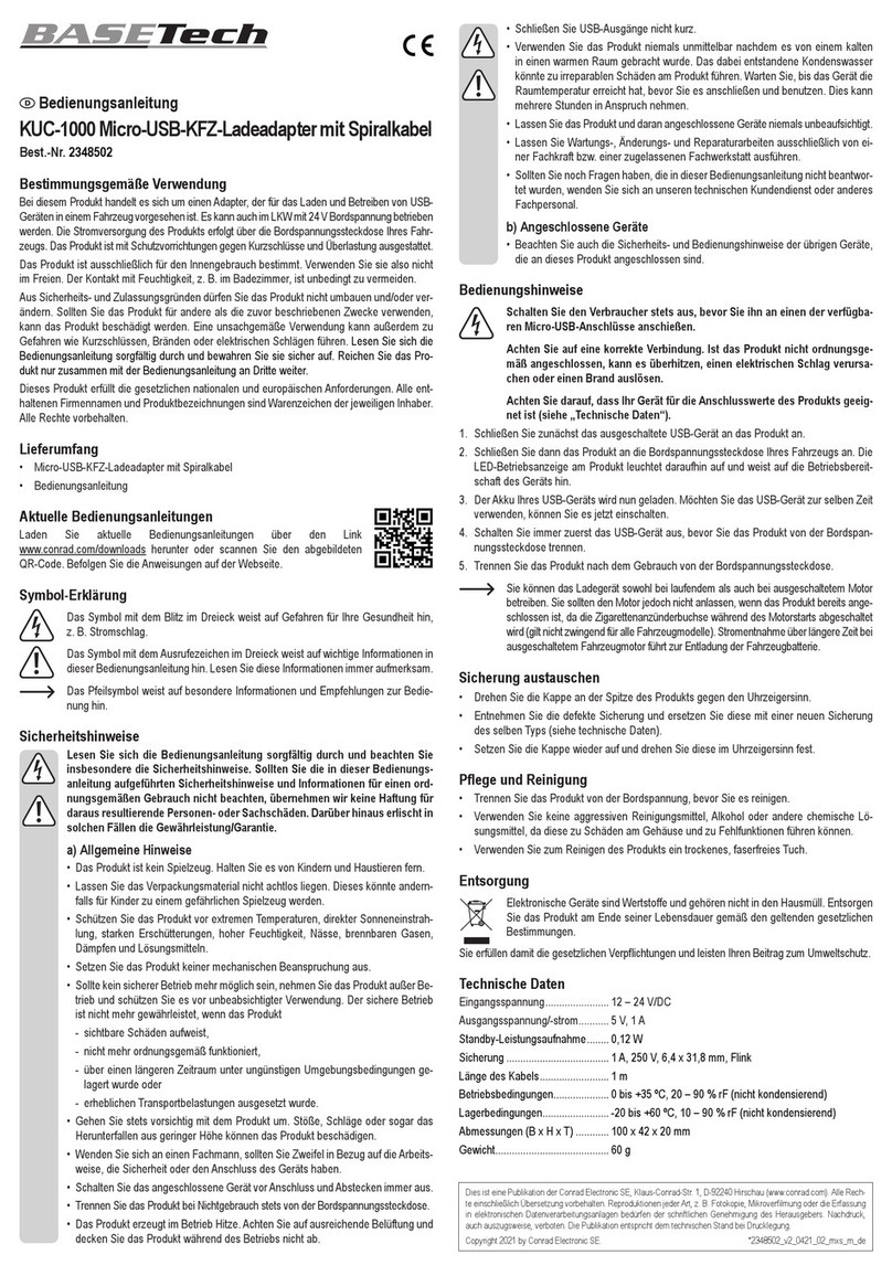 BASETech KUC-1000 operating instructions