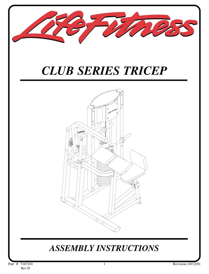 Life Fitness CLUB TRICEP Series Assembly instructions