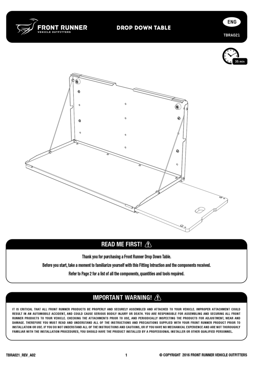 Front Runner TBRA021 User manual