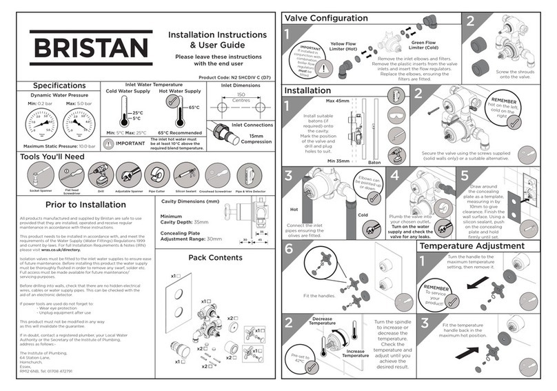 Bristan N2 SHCDIV C (D7) Wiring diagram