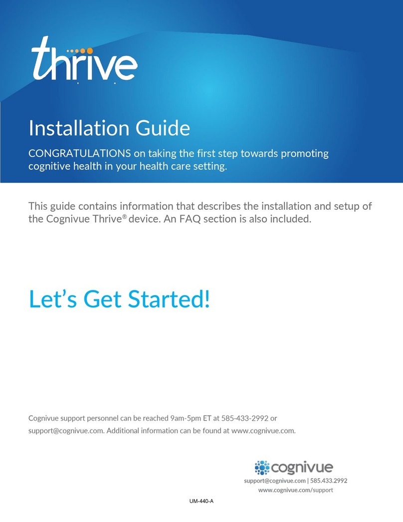 Cognivue Thrive User manual
