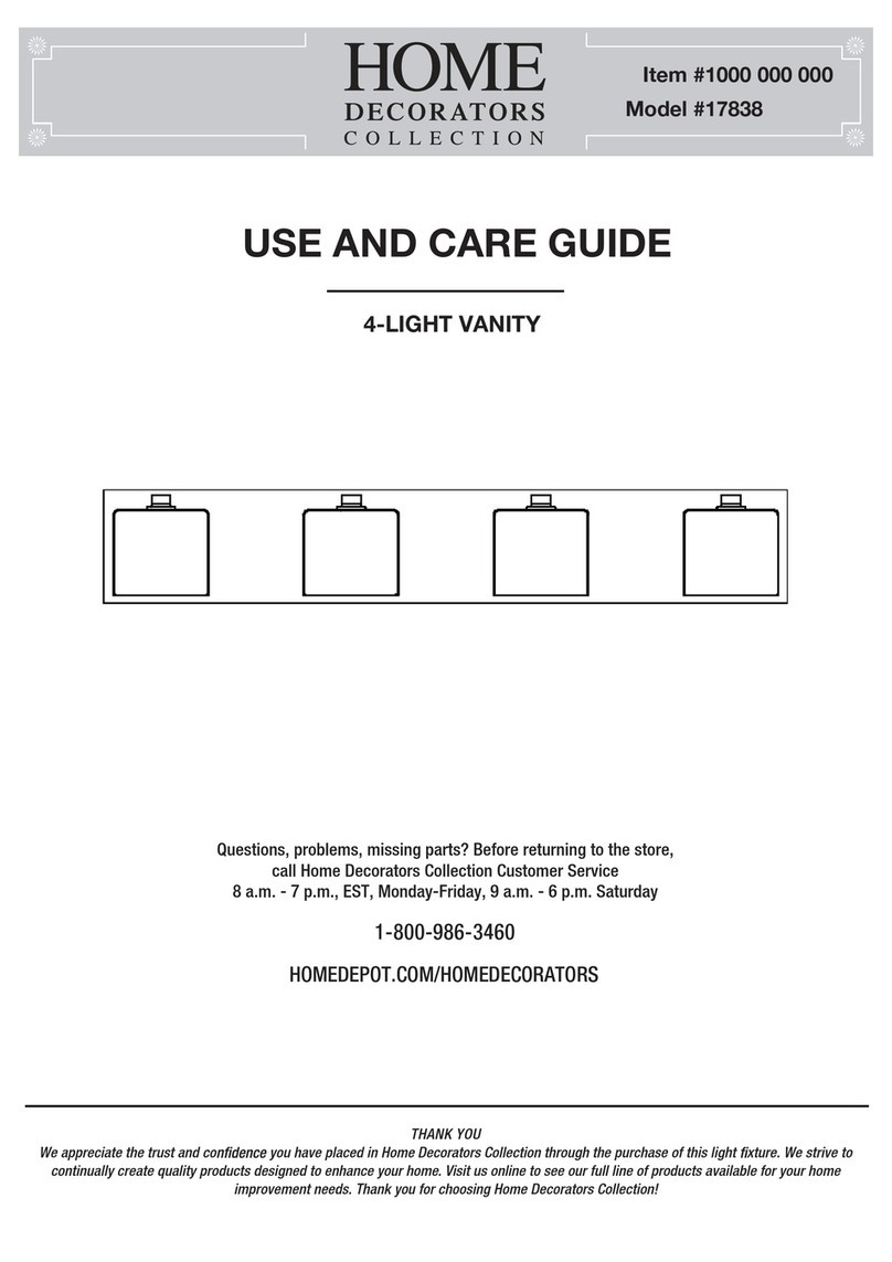 Home Decorators Collection 17838 Use and care guide