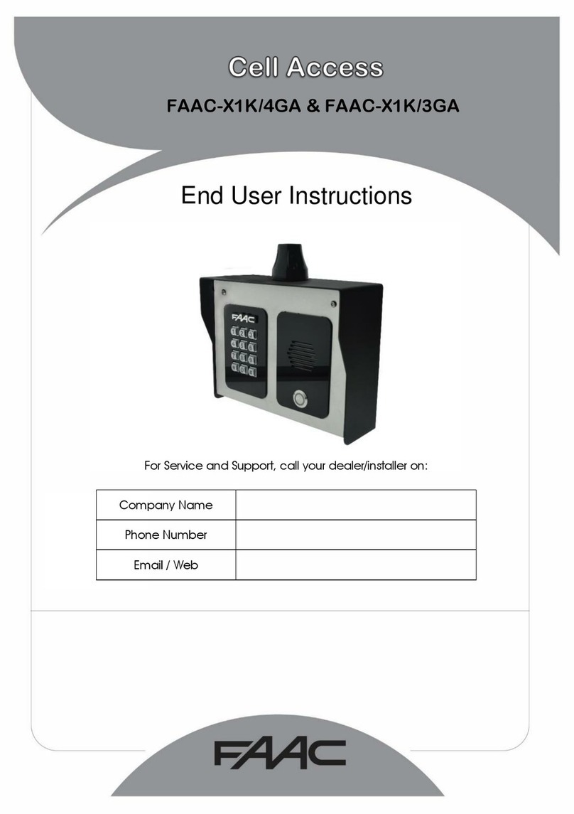 FAAC FAAC-X1K/4GA User manual